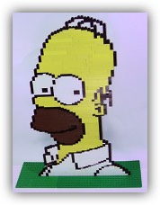 Buste lego Homer Simpson